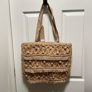 NEW Salt +‎ Umber | Isla Jute Seashell Tote Bag